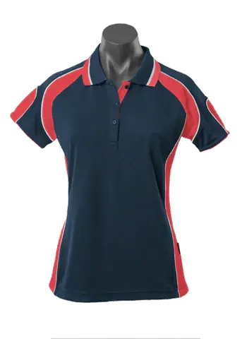 Aussie Pacific Ladies Murray Polo Shirt 2300 Casual Wear Aussie Pacific Navy/Red/White 8